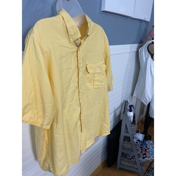 Arturo Calle Yellow Collared Button Down Shirt - Picture 3 of 6